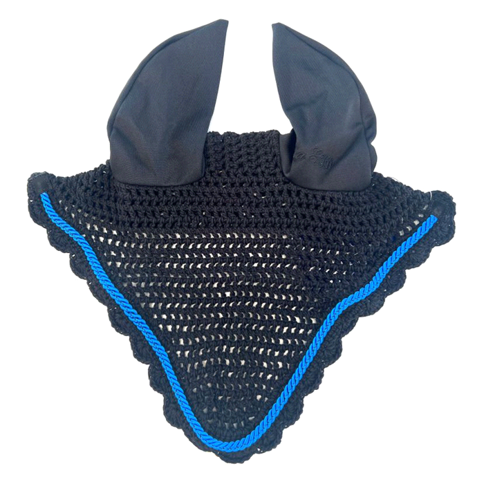 CUFFIETTA, NERO CON CORDINO BLU ROYAL