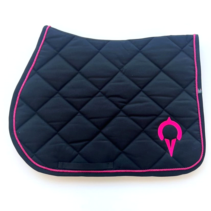 SOTTOSELLA, NERO CON CORDINO E LOGO FUCSIA