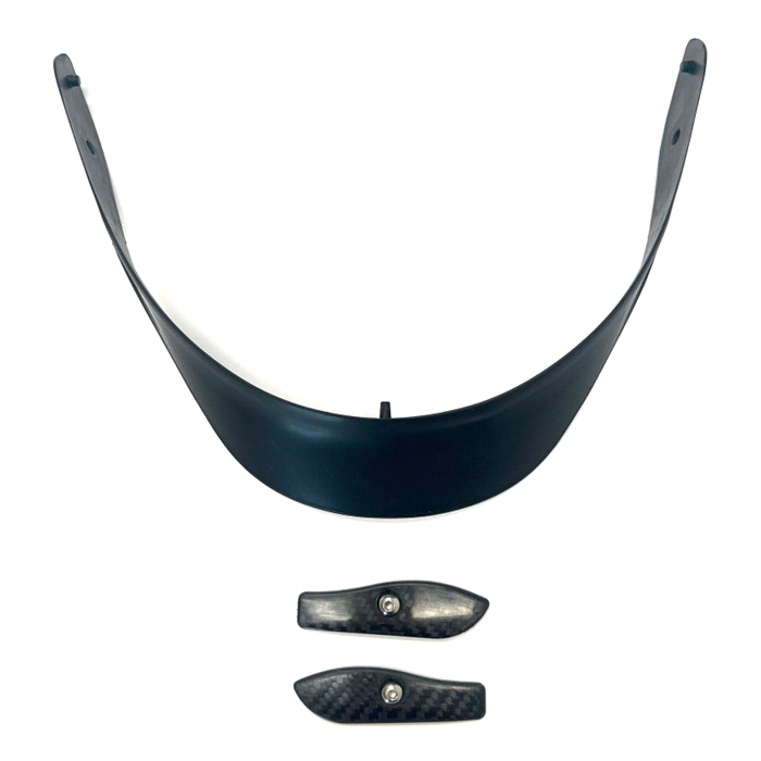 KIT FR05 composto da placchette di fissaggio in fibra di carbonio e FRONTINO STANDARD FR05 